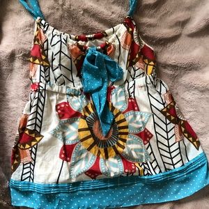 Trulli Medium Flower Polka Dot Print Tank Top